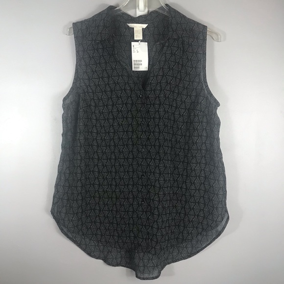 🌻B2G1 H&M Sleeveless Blouse Size 6 - Picture 1 of 5